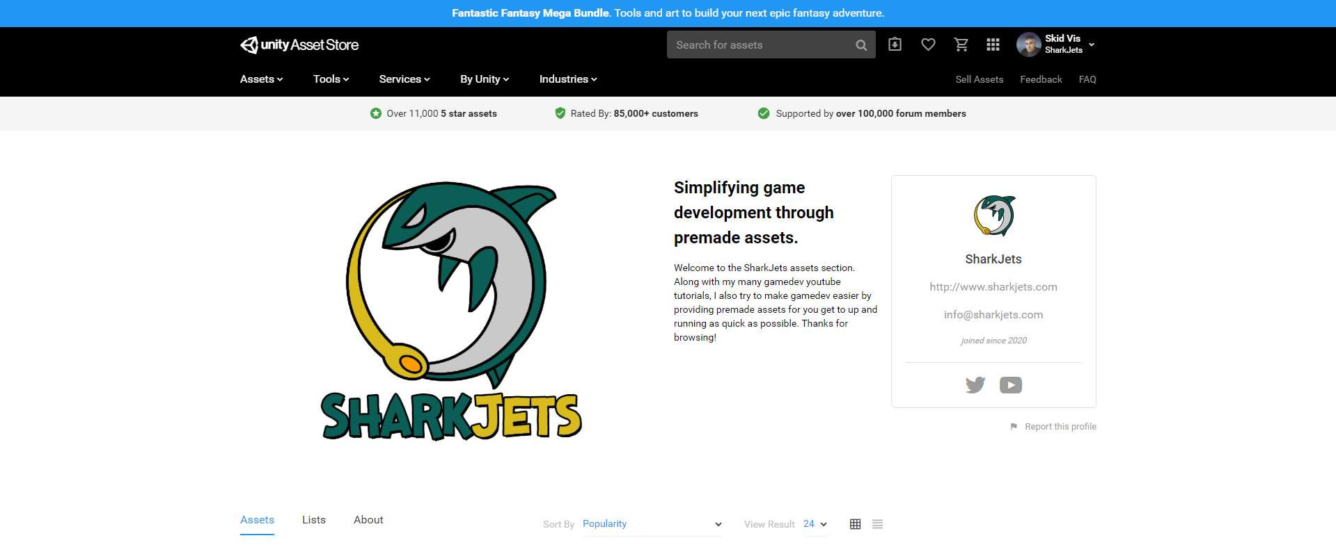 Unity Asset Store link